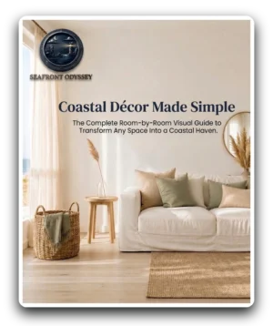 The complete room by room visual guide to transform any space into a coastal home. Palette, layout, furniture and 5 coastal styles to choose from. 80 pages, instant download, €47.