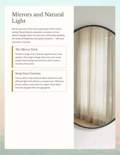 Page: mirrors and natural light